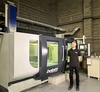  – Ryan De'ath with the Belotti 5-axis machine that is powered by <em>hyper</em>MILL